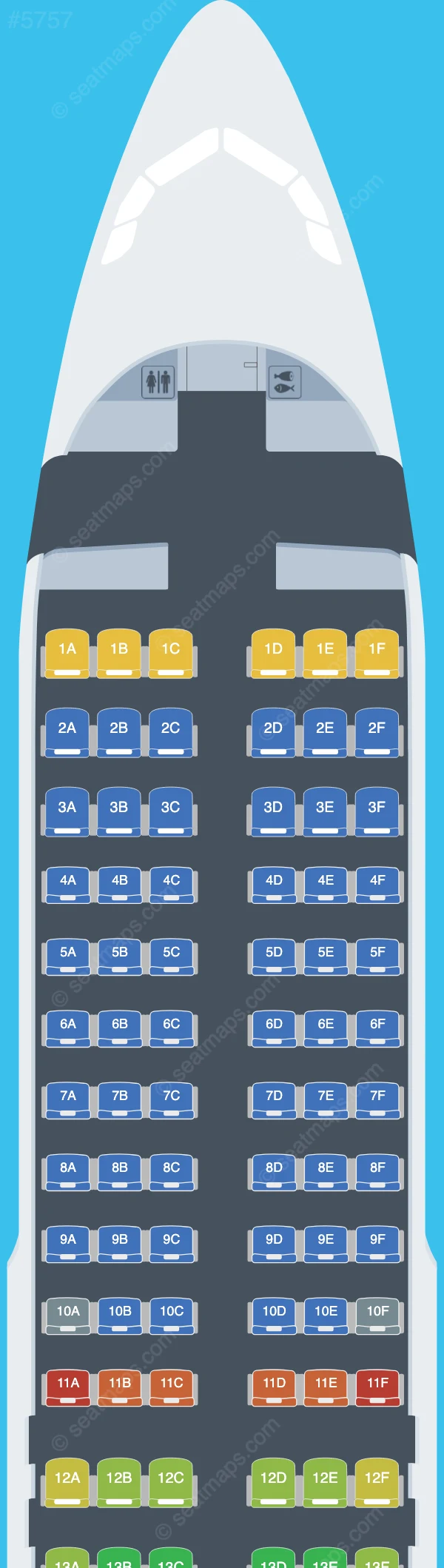 Airbus A320 seat map