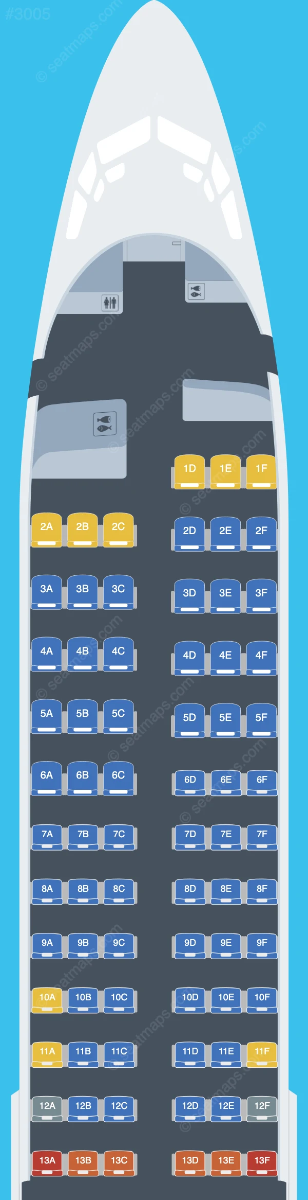 Boeing 737 seat map
